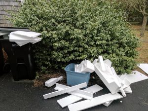 dump styrofoam for water trough planters