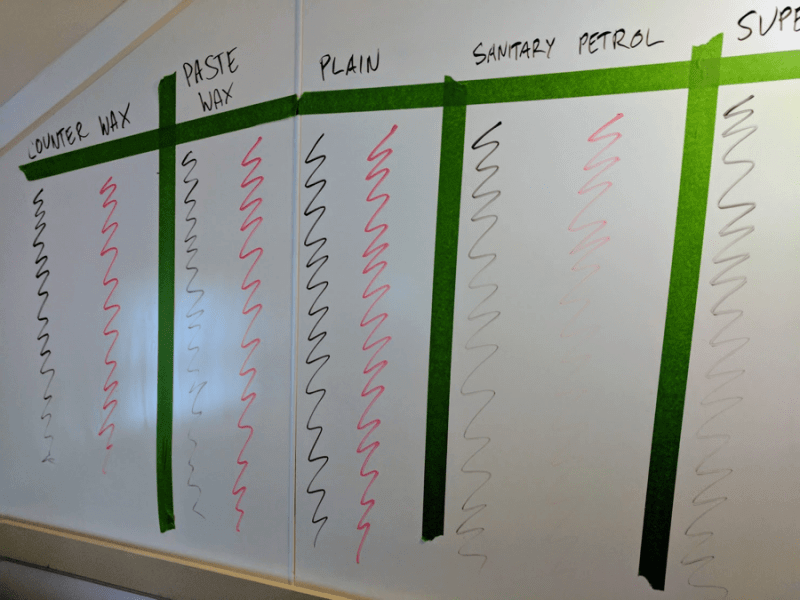 I found the best way to clean whiteboards after 9 tests Maker Josh